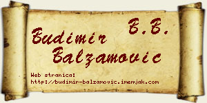 Budimir Balzamović vizit kartica